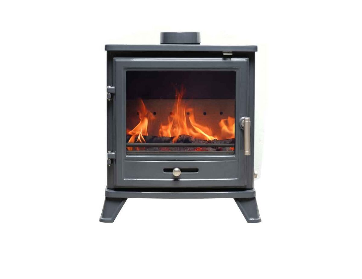 Bassington 5kW Oxford Grey Enamel Stove - Image 3
