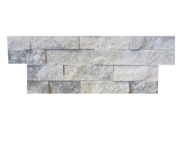 Staggered Stone Pieces – White