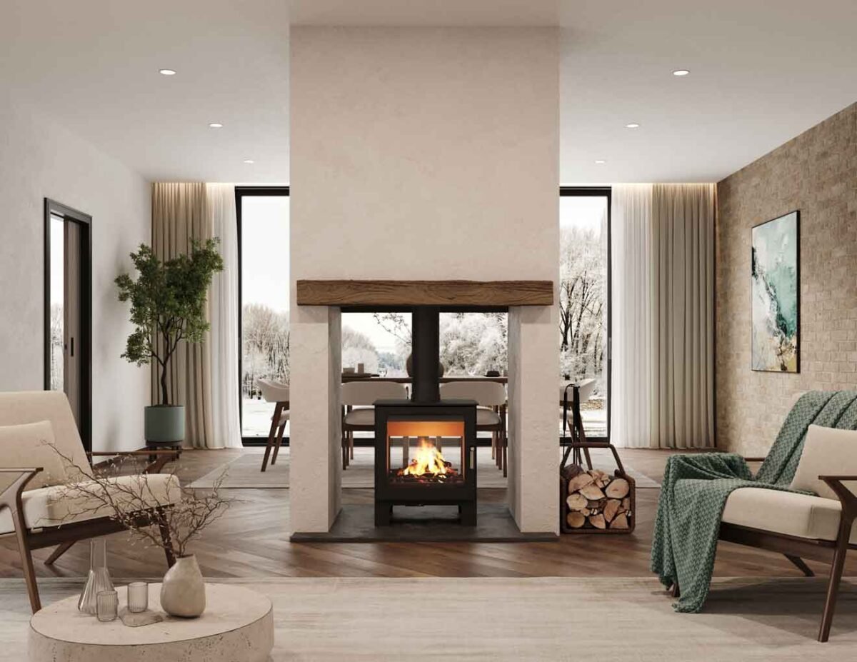 Mendip Woodland 8kW Double Sided Stove
